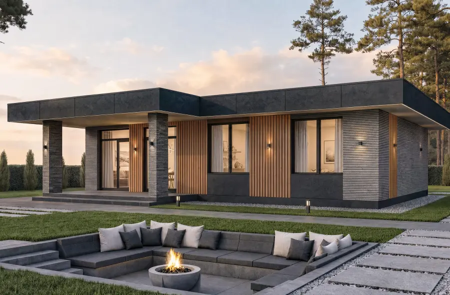 Проект Модерн Модерн — 134 м², 14×13.35 м
