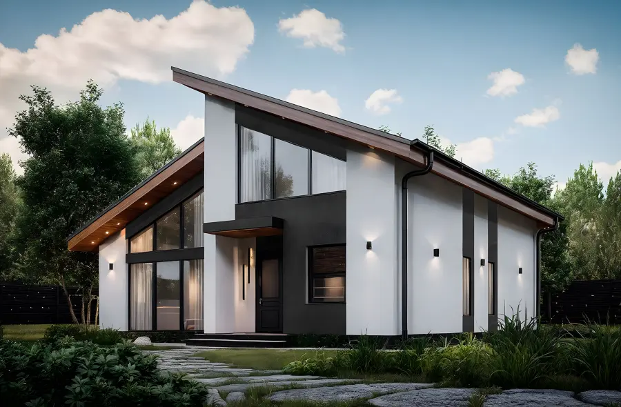 Двухэтажный дом из газобетона площадью 228 м² «Эверест»