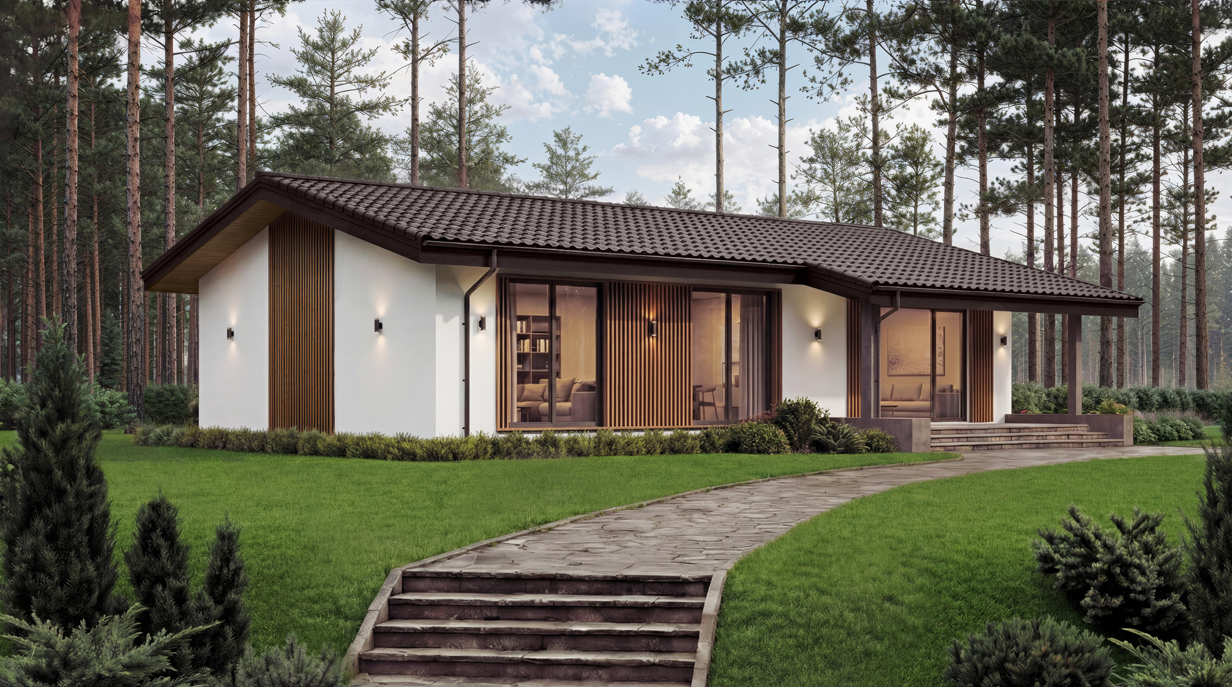 Проект Форест Форест — 132 м², 14.51×12.61 м